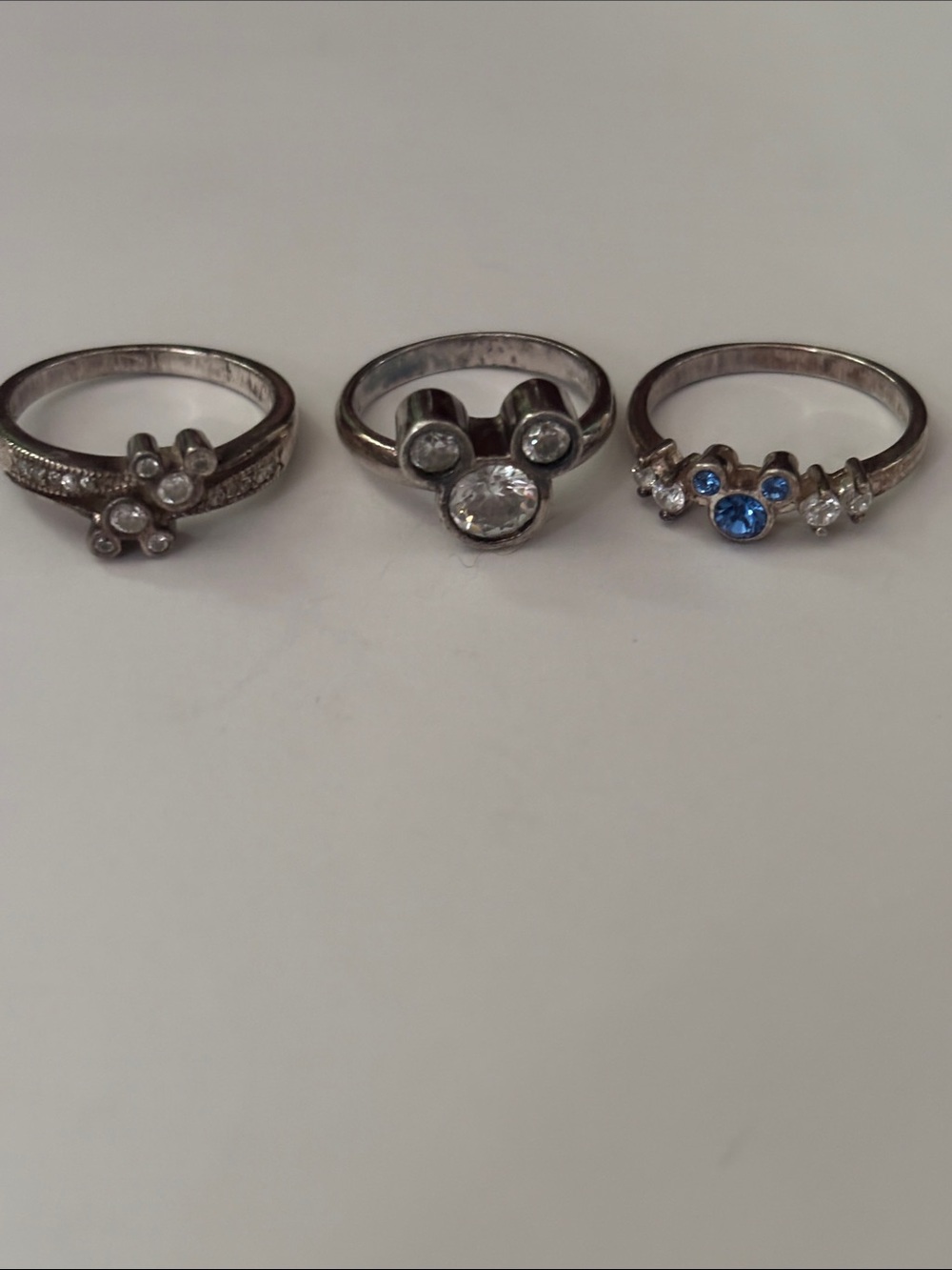 Disney Mickey Mouse Silver Ring Lot